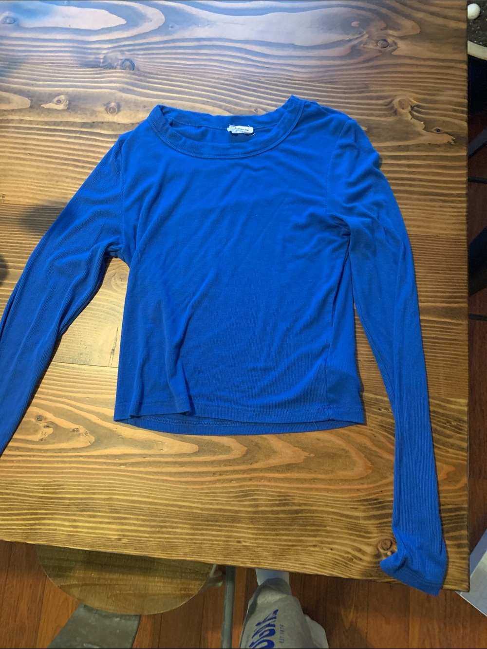 Cotton:On bright blue slightly cropped long sleeve shirt